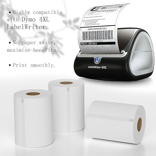 Miniatura 3 de Etiquetas de envío térmicas directas BESTIKER de 4 x 6 pulgadas (10 rollos) compatibles con 4XL Writer 1744907, 1755120, papel de etiquetas postales