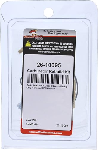 Miniatura 4 de All Balls Kit de reconstrucción de carburador (26-10095) de repuesto para Kawasaki KFX50 2008 2009 2013 2014-2019