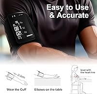 Vista 4 de Upper Arm One-Piece Design Blood Pressure Monitor 9″ to 17″ Large with Digital Blood Pressure Cuff Portable for Home use (Built-in Lithium Battery)