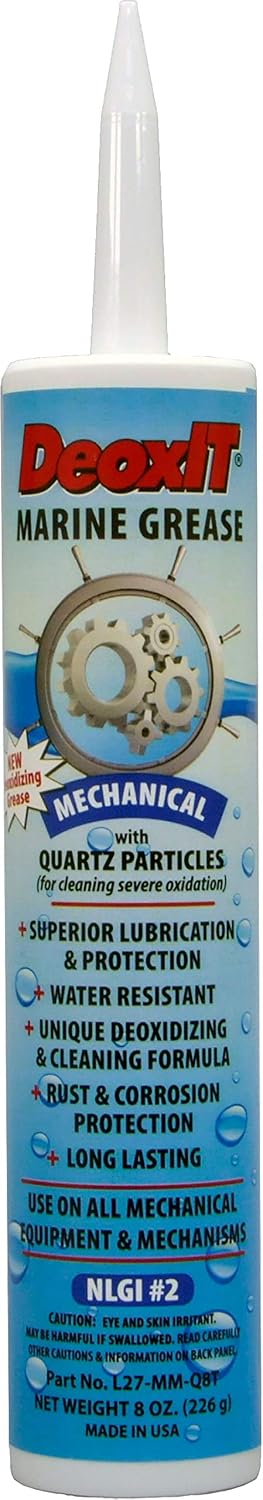 CAIG Laboratories, DeoxIT, L27-MM, Mechanical Marine Grease with Quartz Particles, 226 Grams Grease Tube for Caulking Gun