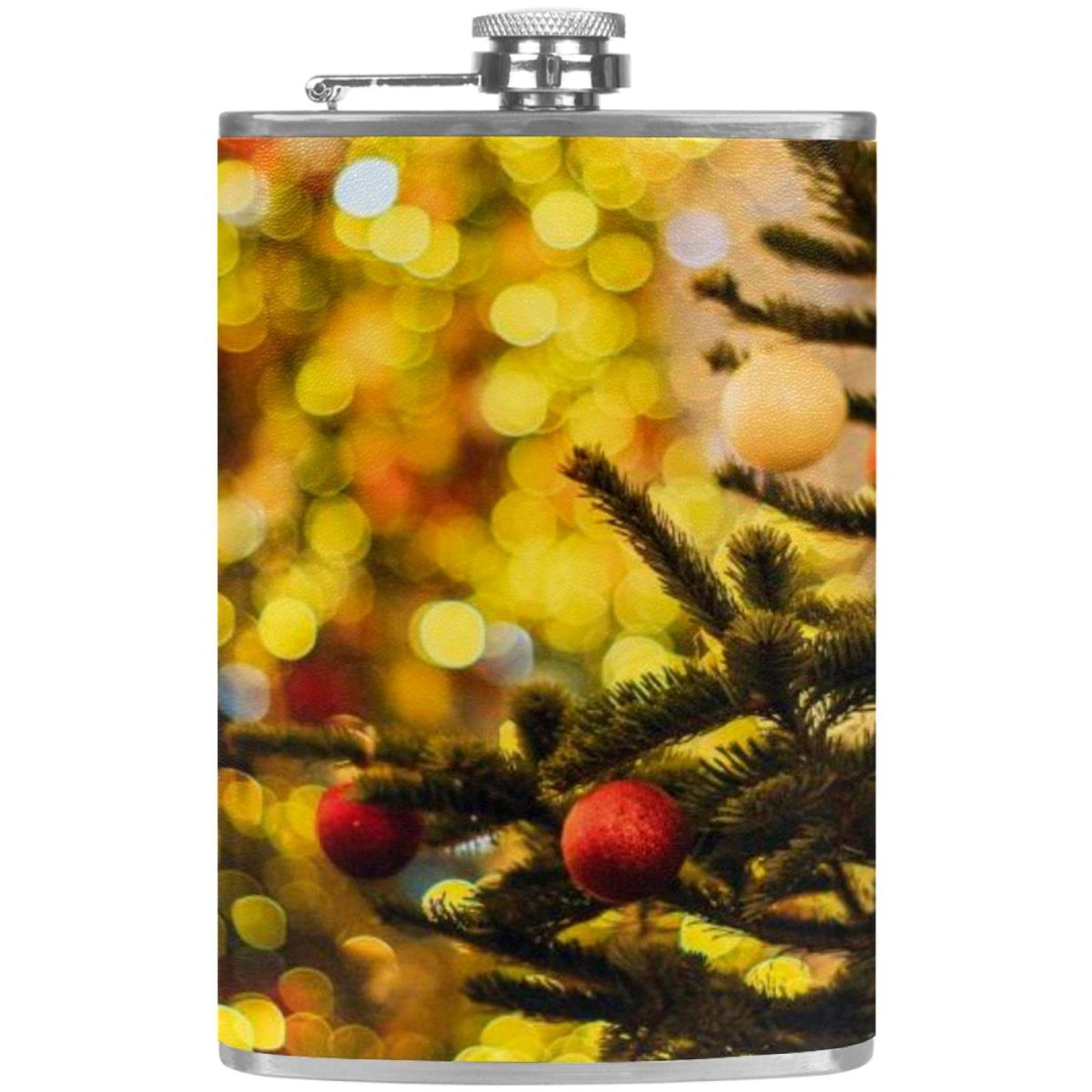 Flasque de Noël rouge et verte avec entonnoir, le cadeau idéal pour le whisky