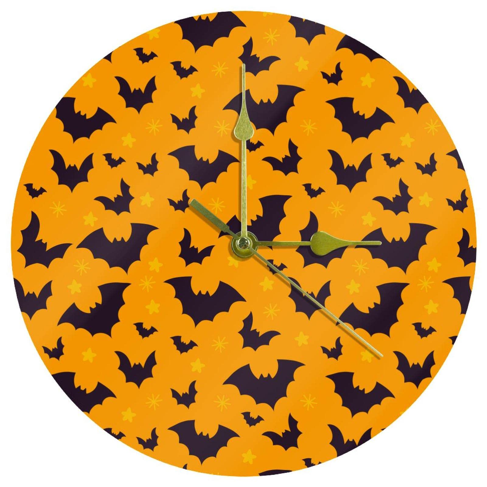 Horloge murale acrylique chauve-souris silencieuse 24 cm de haute qualité pour la maison