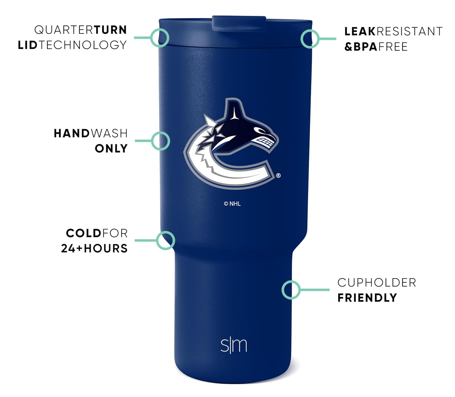 Simple Modern NHL 30oz Insulated Tumbler – Stainless Steel Flip Lid, Perfect Hockey Gift - Image 2