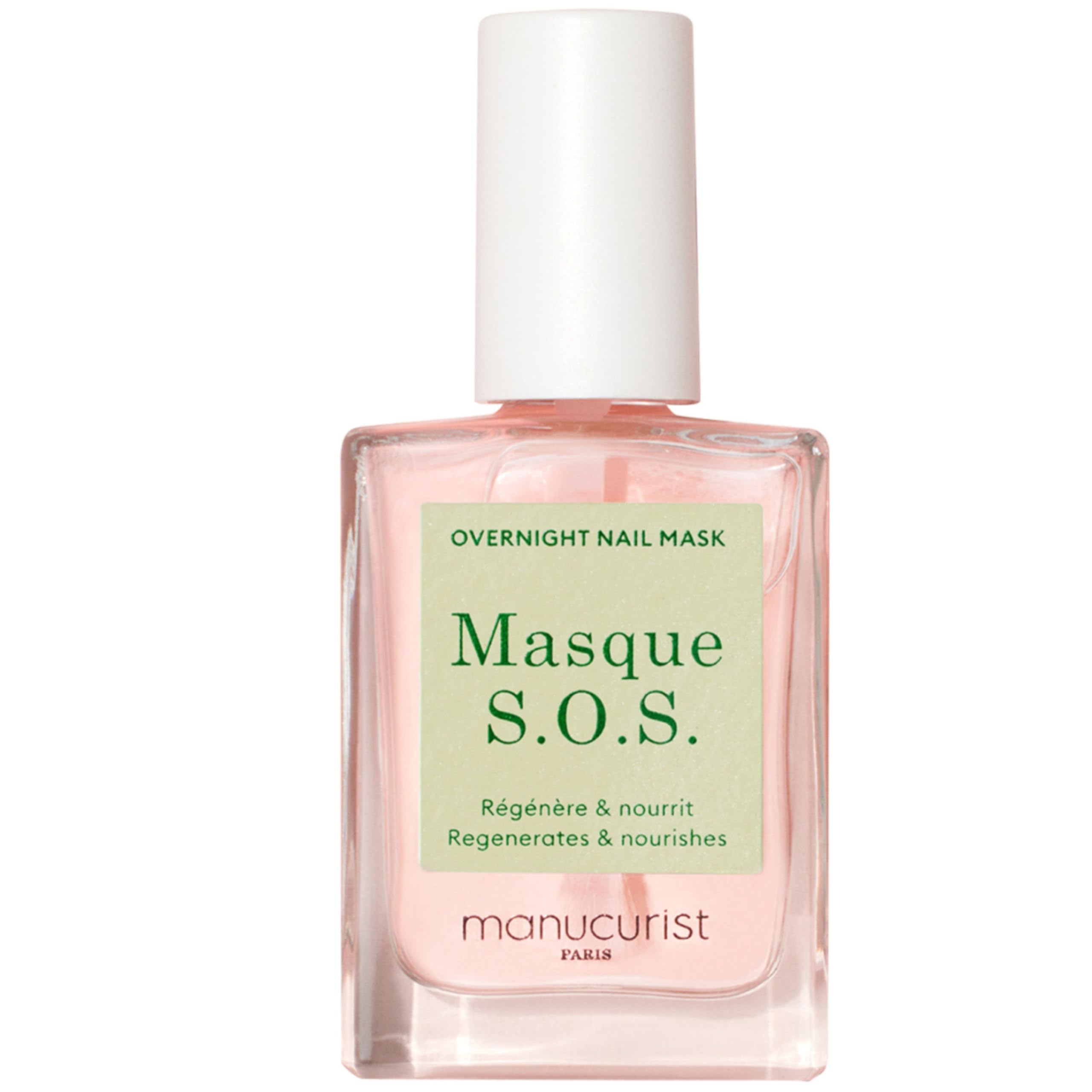 Manucurist S.O.S Nail Mask, Night Mask for Nails, Nail Strengthener and Growth Enriched with Panthenol, Nail Growth Treatment