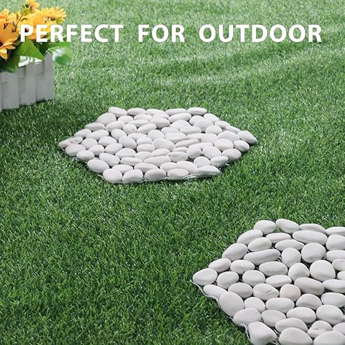 Miniatura 6 de Piedra de piedra de río de 12 pulgadas, adoquines para pasarela de jardín al aire libre, paisajismo, piedras pulidas para patio, césped, camino,