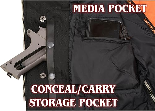 Miniatura 6 de Milwaukee Leather MLL4512 - Chaleco de motociclista de piel negra para mujer, estilo club, con cierre doble oculto