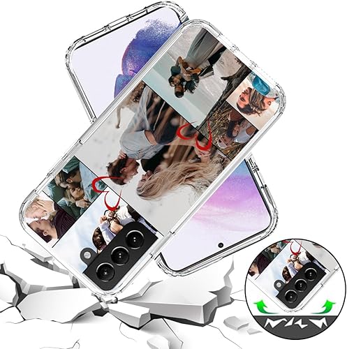 Vista 32 de Funda transparente 3 en 1 diseñada para teléfono Galaxy S21, Plus/Ultra/FE 5G Samsung, capas protectoras híbridas [protector de pantalla] Borrar 05
