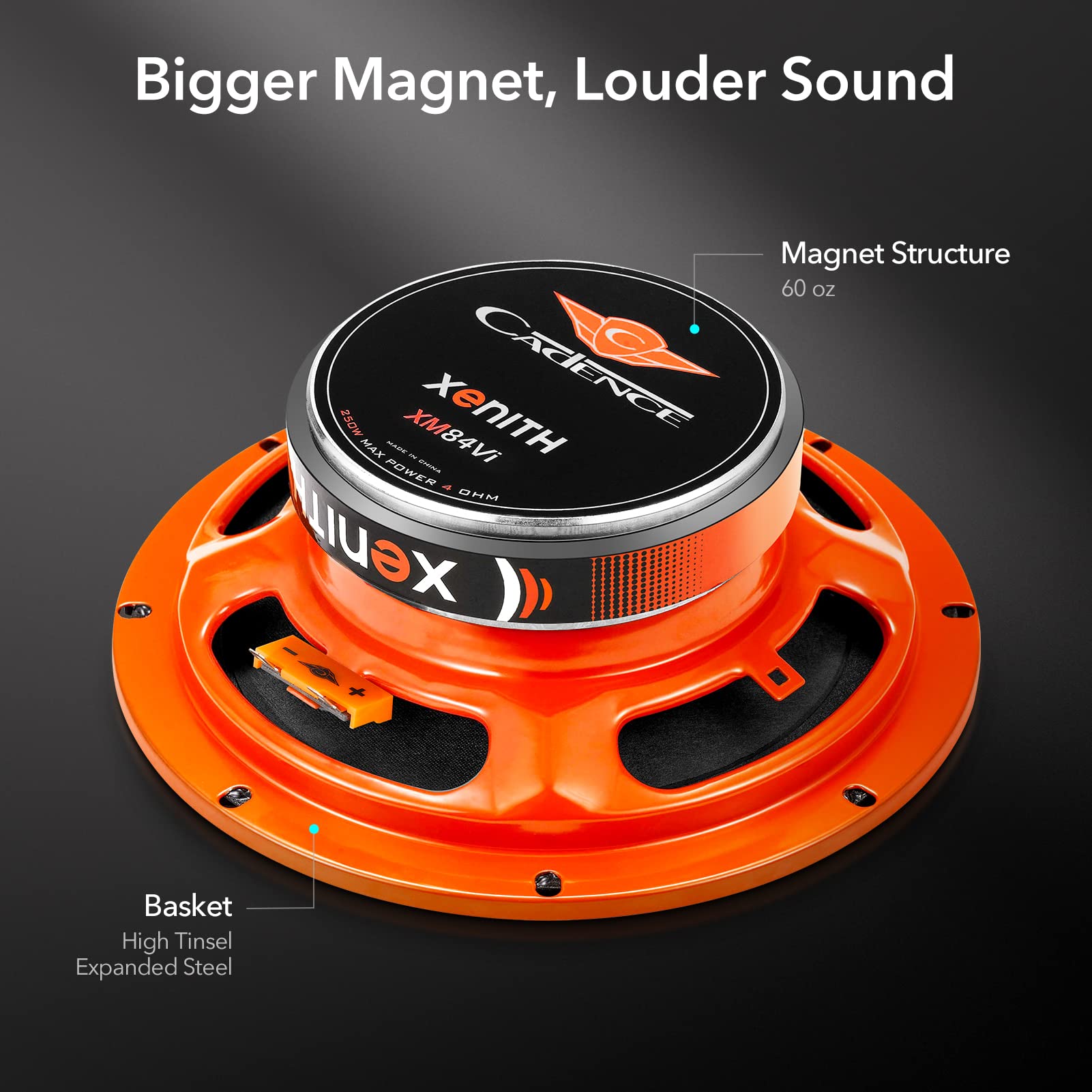 Cadence XM84Vi 8 inç 4 Ohm Vokal Orta Sınıf Araba Hoparlörü