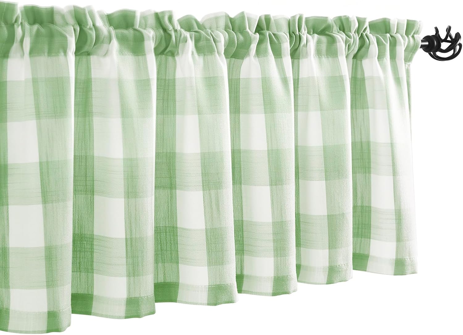 Taupe White Check Kitchen Tier Curtains for Basement Laundry 27x36 2pcs