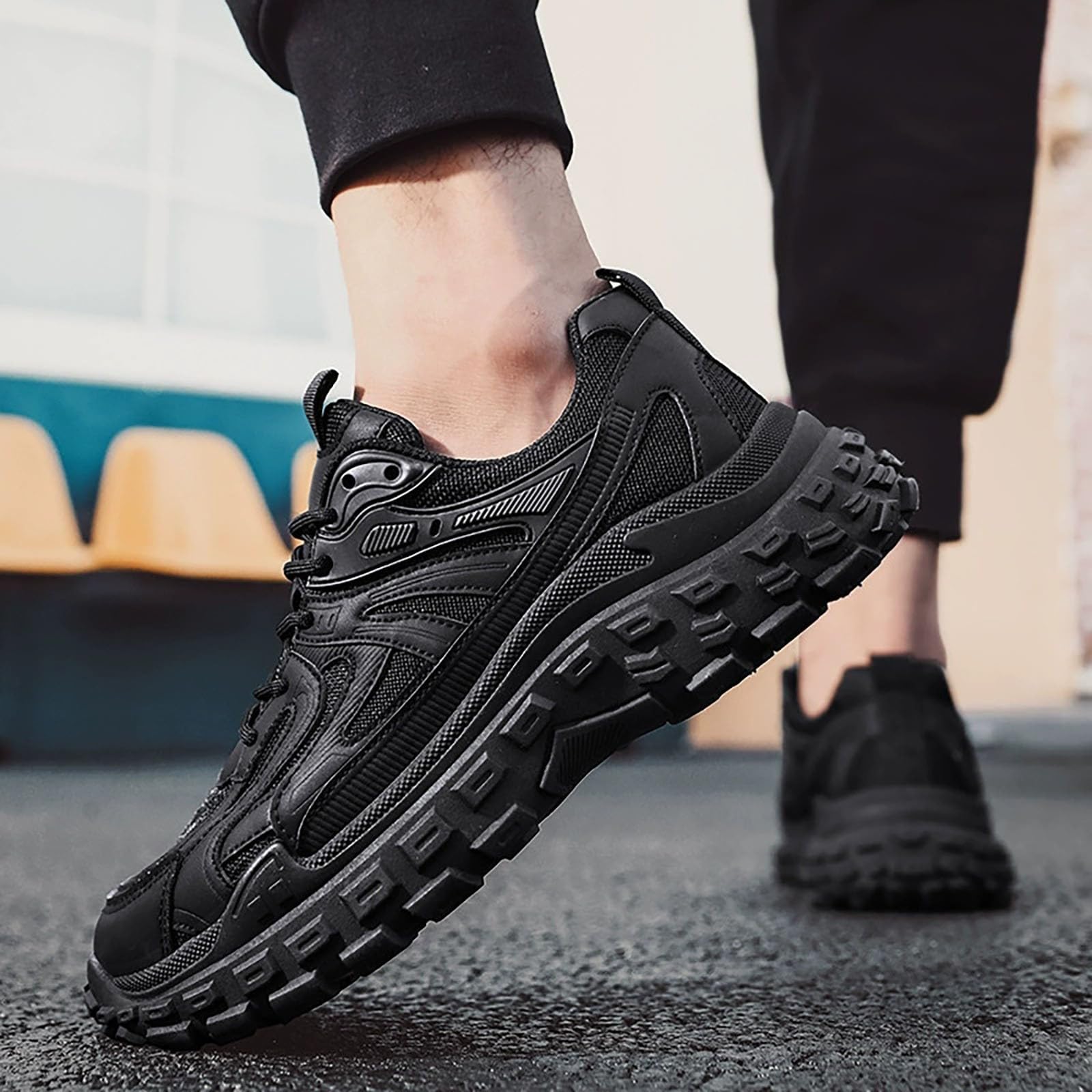 Scarpe sportive da uomo con lacci, leggere, traspiranti