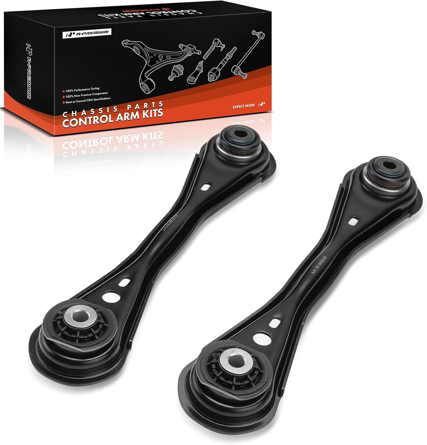 A-Premium 2 x Rear Left & Right Lower Suspension Lateral Arms, with Bushing, Compatible with Chevrolet Traverse 2018-2023, Blazer & GMC Acadia & Buick Enclave & Cadillac XT5/XT6