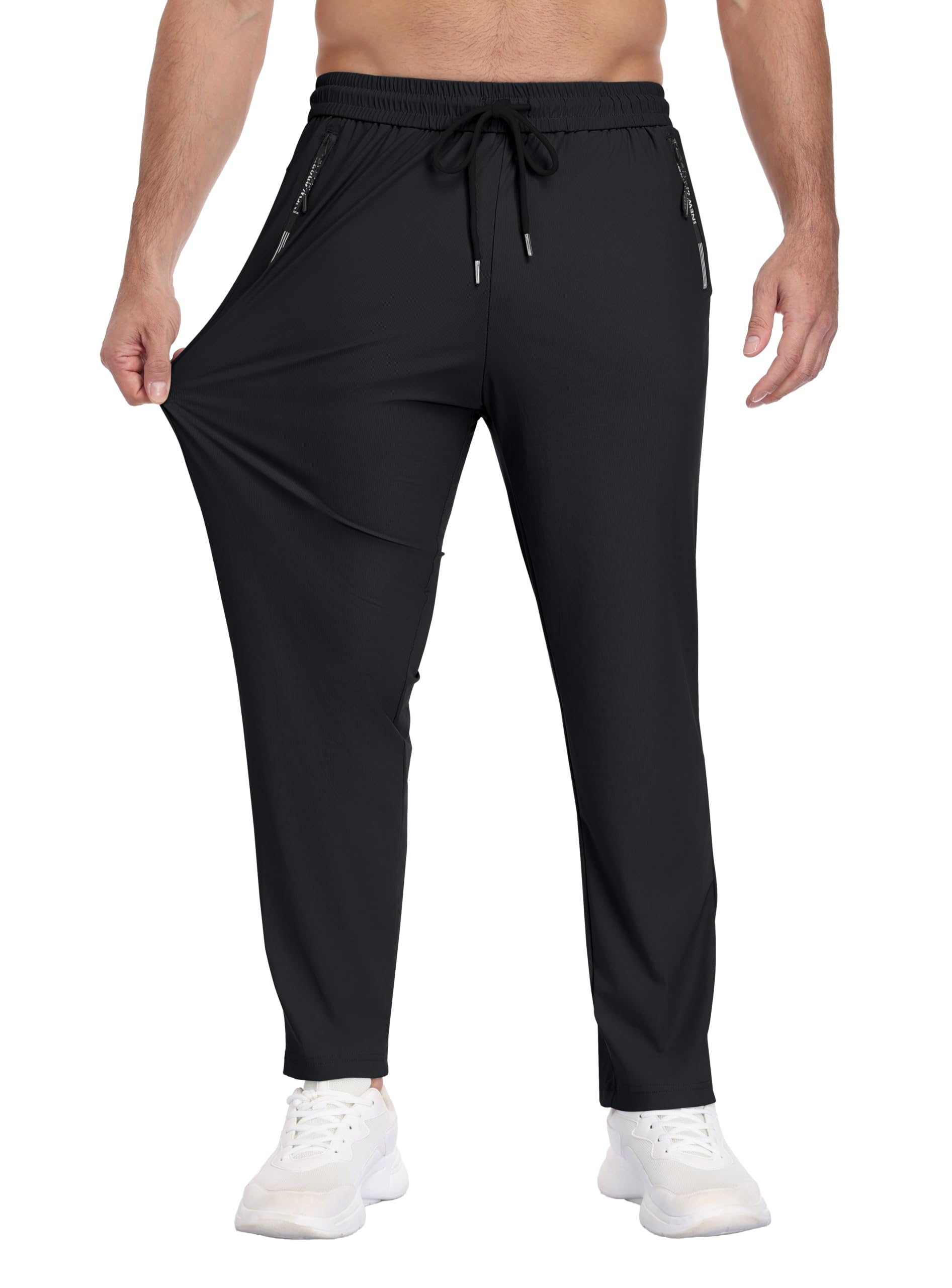 Men's Stretchy Quick Dry Hiking Athletic Pants with Zipper Pockets
