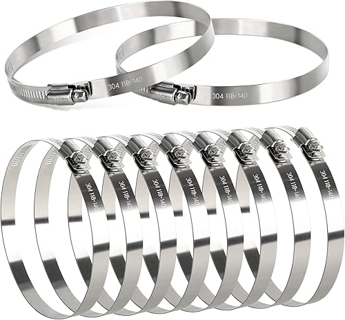 Vista 21 de Paquete de 20 abrazaderas de manguera de 1 pulgada Abrazaderas de manguera de acero inoxidable para manguera de 5/8 pulgada a 1 pulgada Juego
