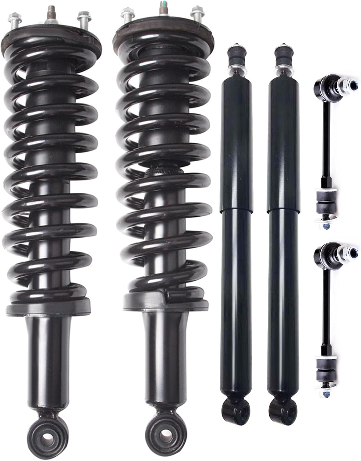 Struts Shock suspension kit for 2000 2001 2002 for Toyota for Tundra Front Complete Struts Assembly Front shock absorber Stabilizer Bar Link Kit 6 Pcs, 37238 171347L 171347R K90681,Abrillvt Strut