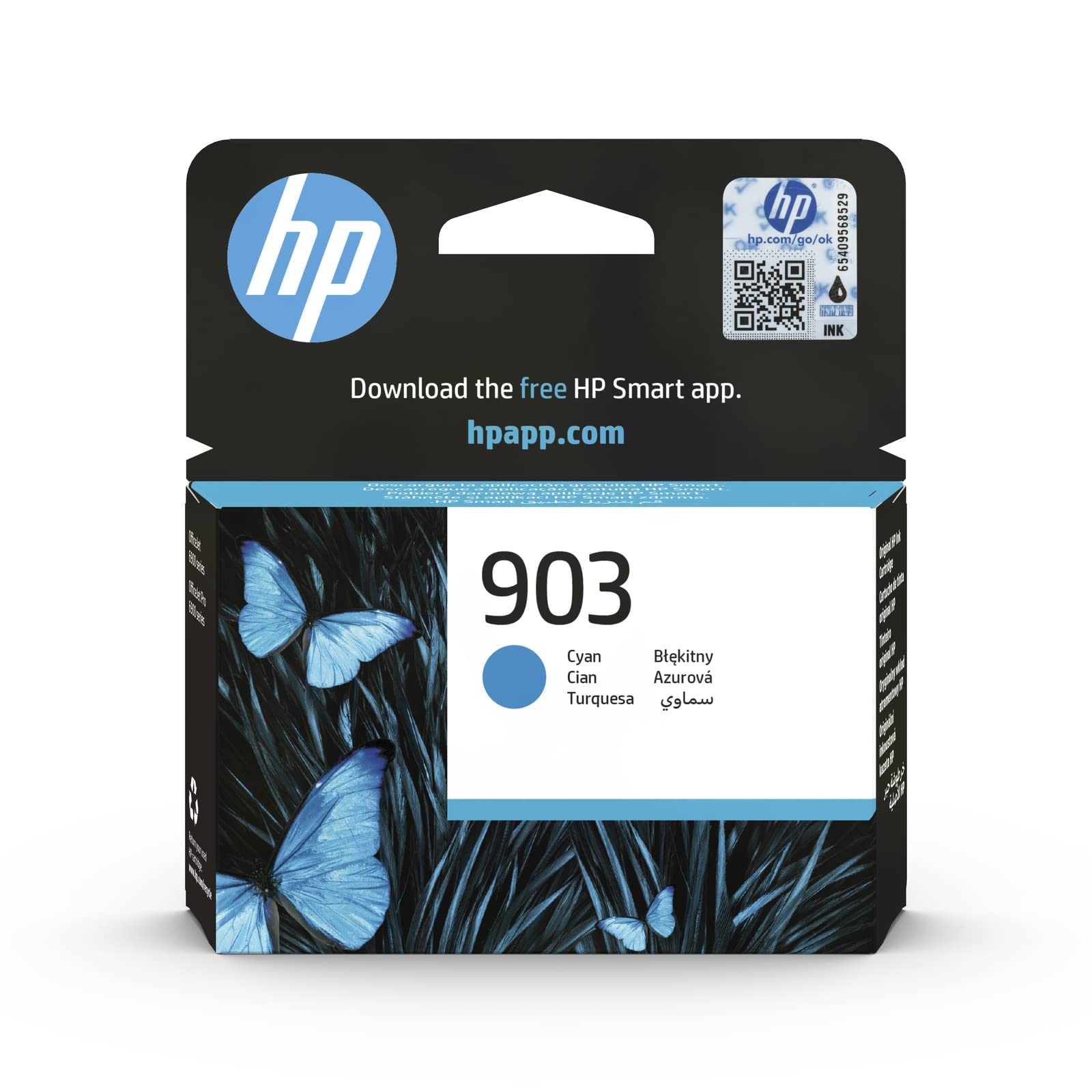 HP 903 Original Ink Cartridge 4-ml Cyan T6L87AE