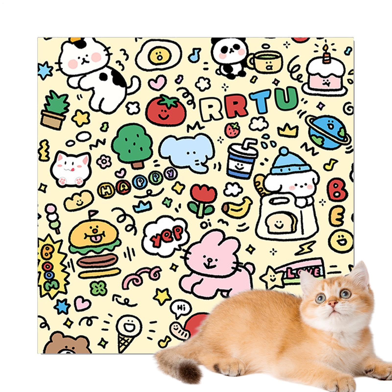 Couverture en tissu pour chat - Réglable - Anti-rayures - Feuille d'enterrement adhésive - Bains de bain pour chat - Doux - Résistant aux morsures - Pour un repos calme