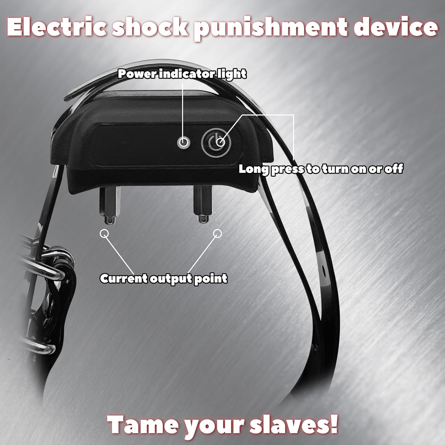Electric Shock Chastity Neck Collar with Adjustable Current Strengths Multiple Mode Remote Controller Torture Chastity Devices Tame Kinky Couple Sex Toys BDSM Tools Bondage Gear for Couples Women Men