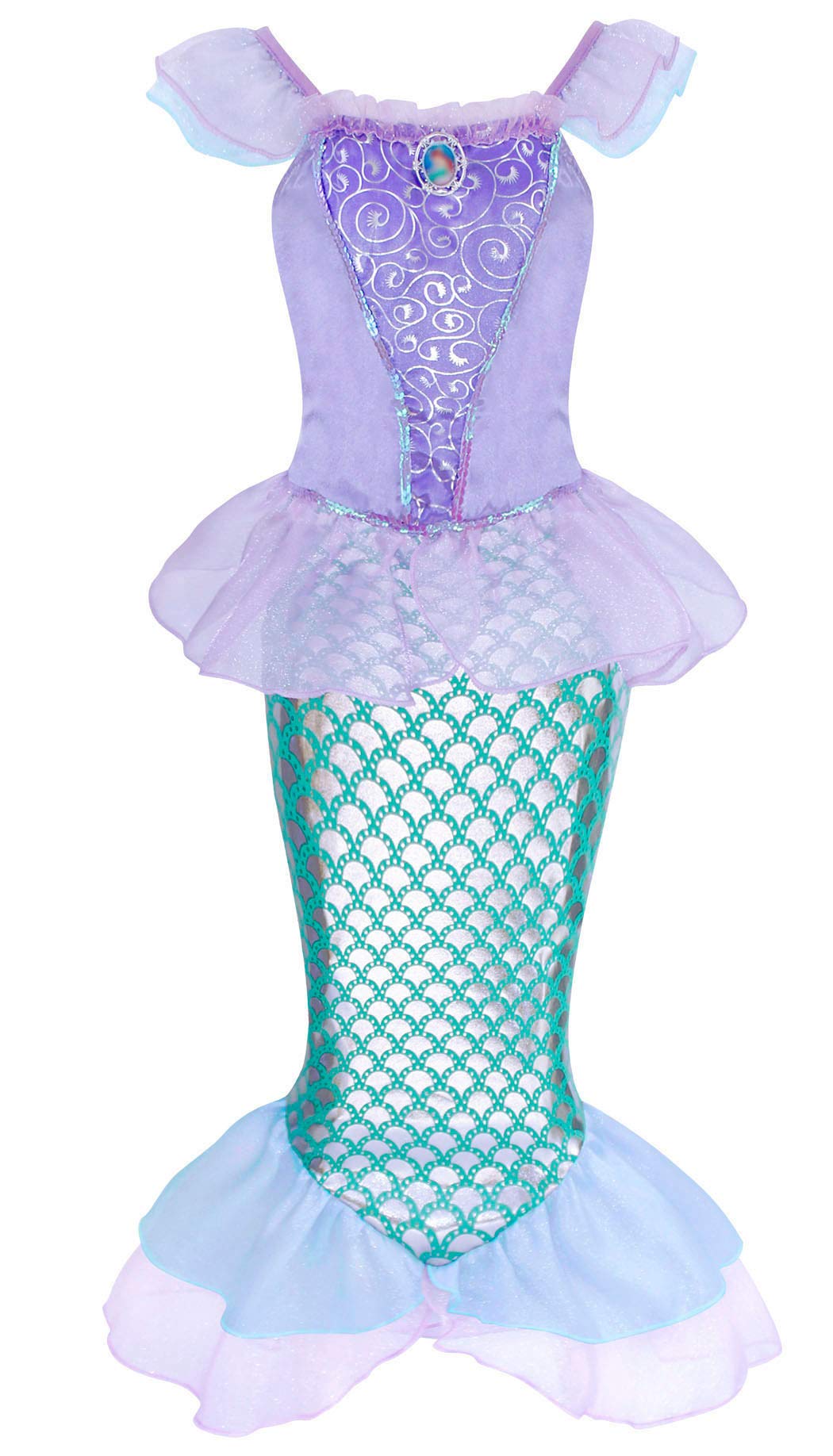AmzBarley Little Mermaid Dress for Toddler Girls Sequin Princess Ariel Costume for Birthday Party Halloween Christmas Cosplay Outfits Clothes
