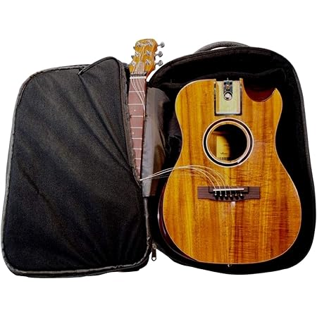 Amazon.com: Journey Instruments Guitarra de viaje sólida de acacia Koa –  OF882C Traveler guitarra acústica eléctrica con sistema patentado plegable  – Funda portátil para mochila (arriba) : Instrumentos Musicales