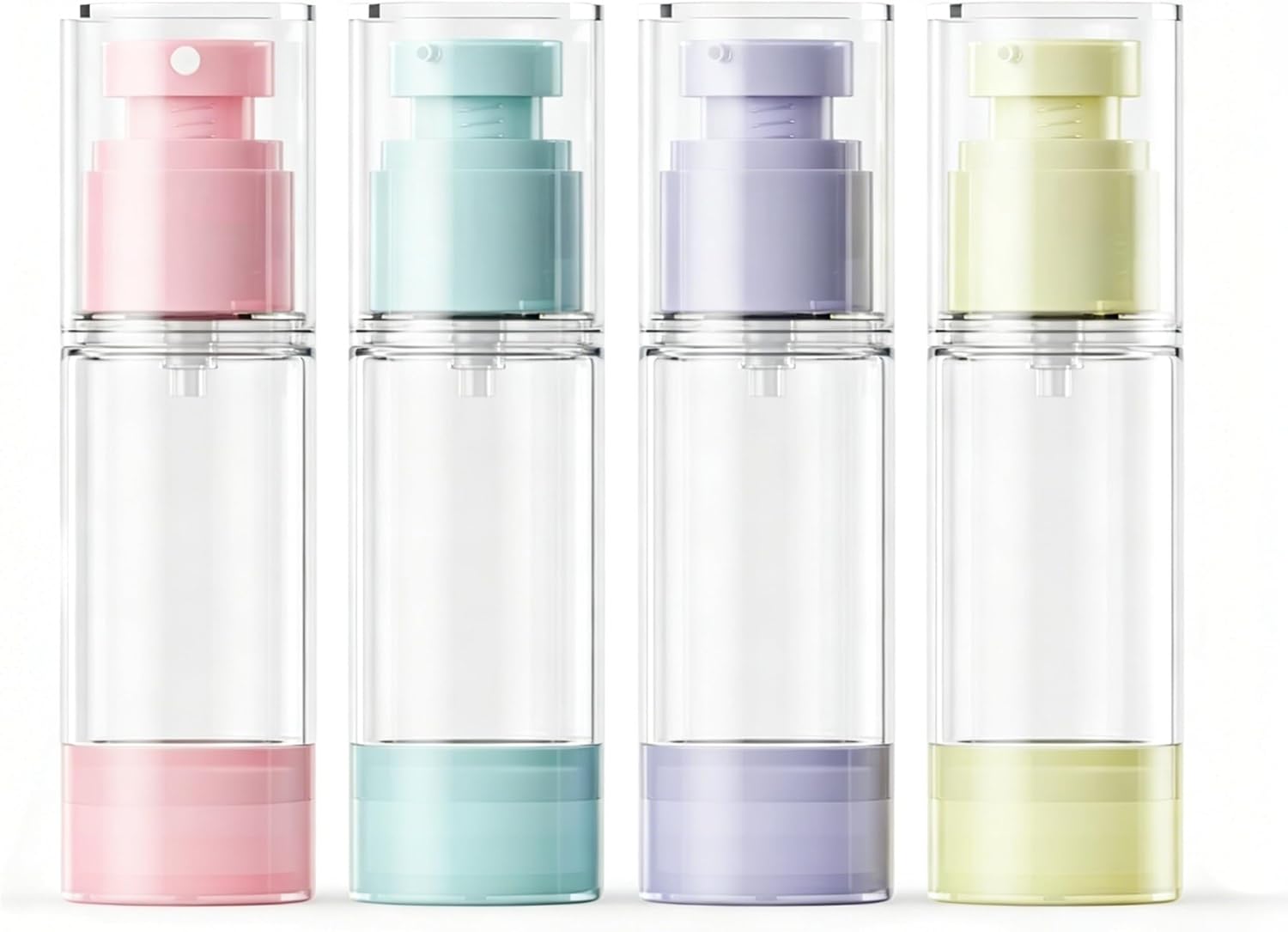 3Pcs 1oz/30ml Airless Lotion Pump Bottles with 1 Fine Mist Tiny Spray Bottle Leak Proof Travel Kit Cosmetic Containers Travel Size Toiletries Bottles for Lotion Toner Gel Foundation