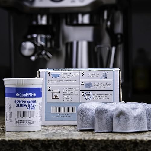 Miniatura 6 de CleanEspresso - Diseñado para el kit de limpieza Breville - 40 tabletas de limpieza y 6 filtros de agua para máquinas de café espresso Breville -
