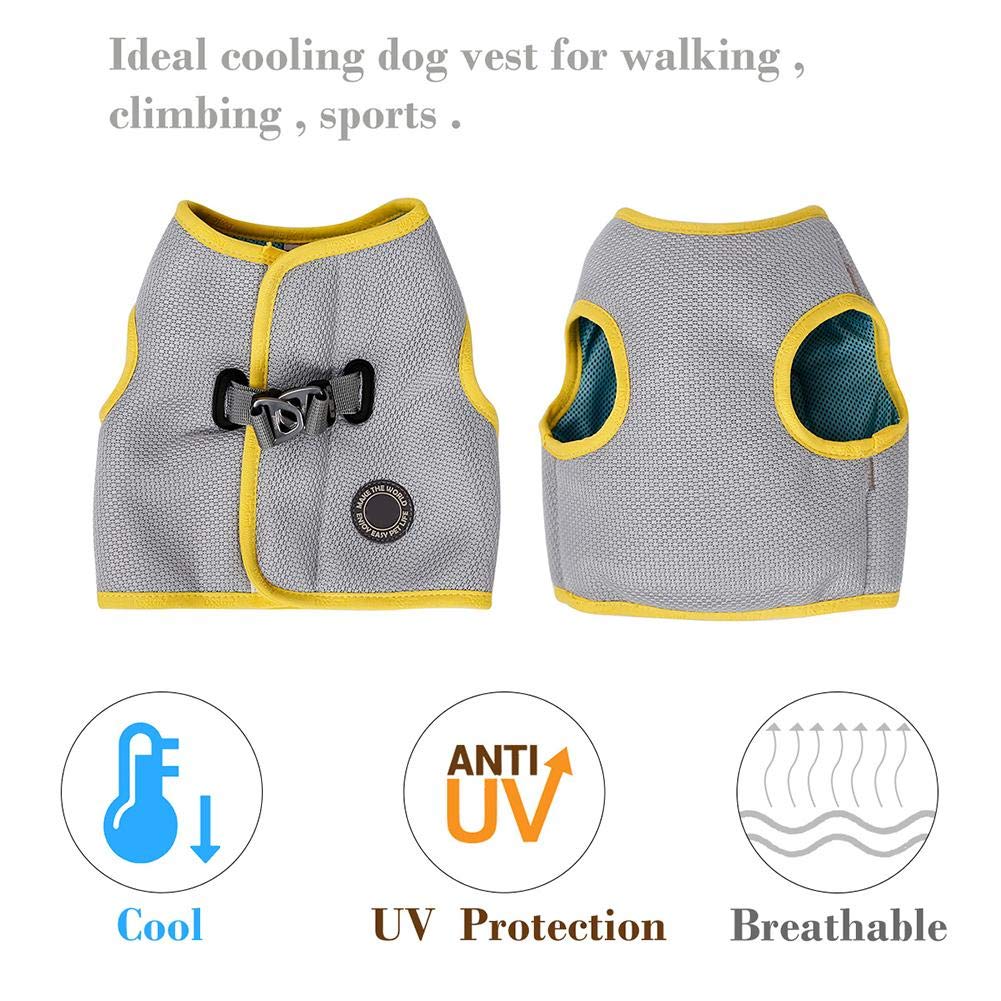 Manteau rafraîchissant pour Chiens de Grande Taille, Gilet de Refroidissement pour Animaux Respirant Harnais de Refroidissement pour Chien, Manteau d'été Doux Anti-Chaleur des Marais,XXL