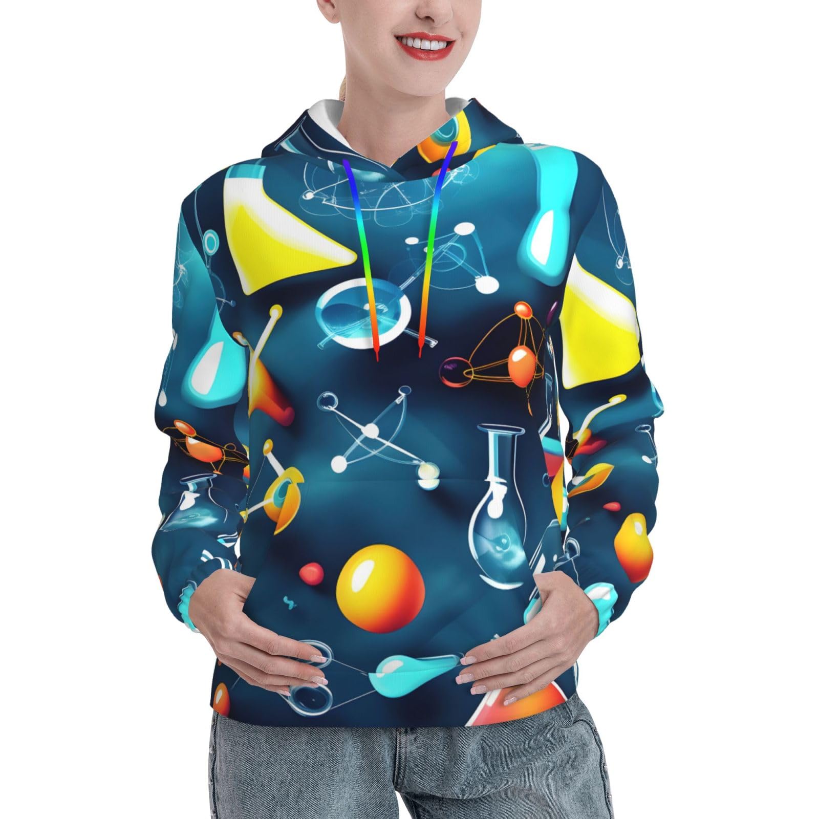 Sweat à capuche chimie abstrait EdWal : le pull ajusté pour exprimer votre passion - 8