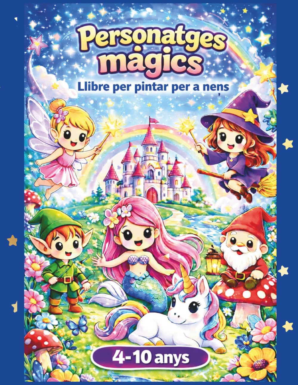 Personatges màgics: Llibre per pintar per a nens
