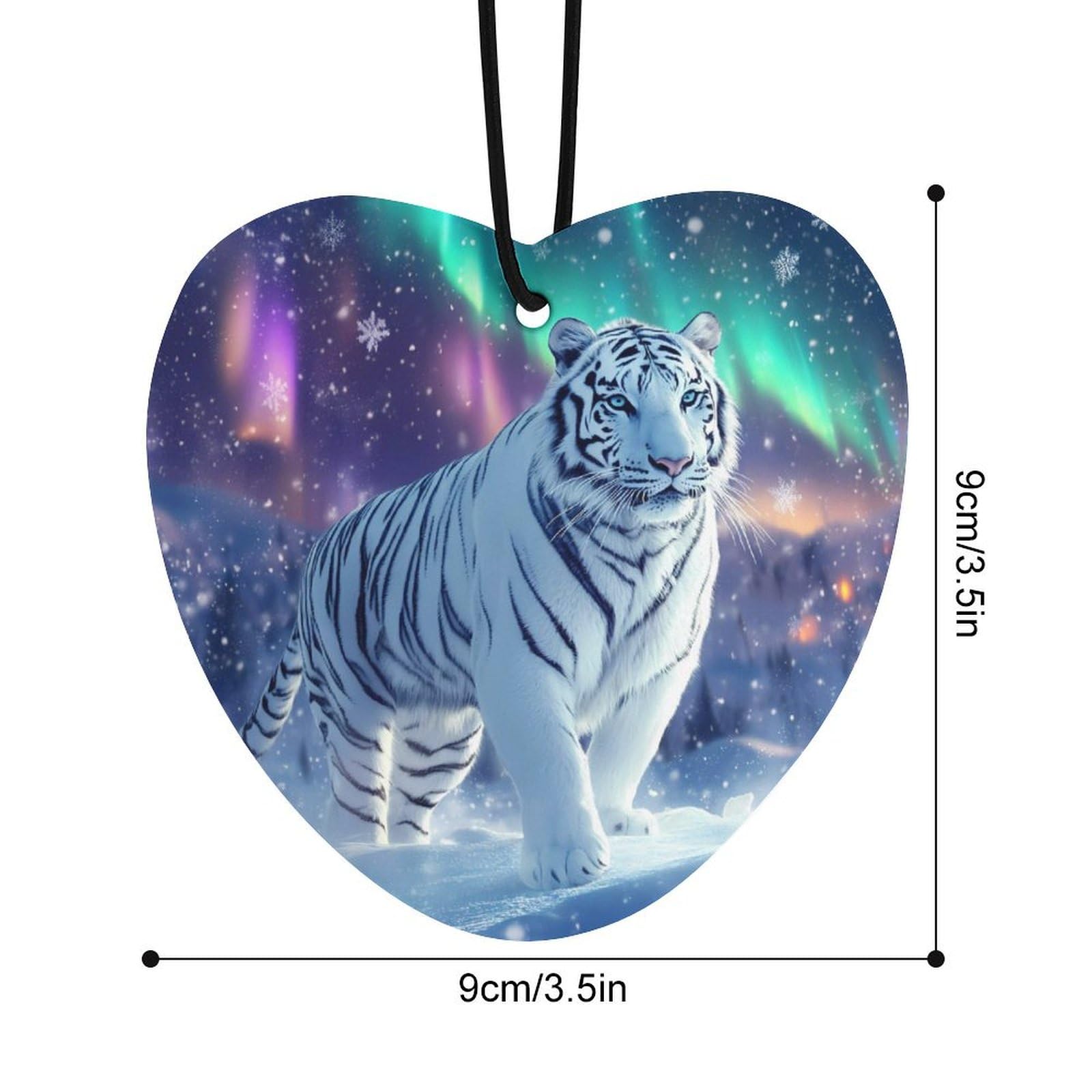 White Tiger Northern Lights Car Air Freshener Hanging Aromatherapy Tablets for Car Accessories Love form