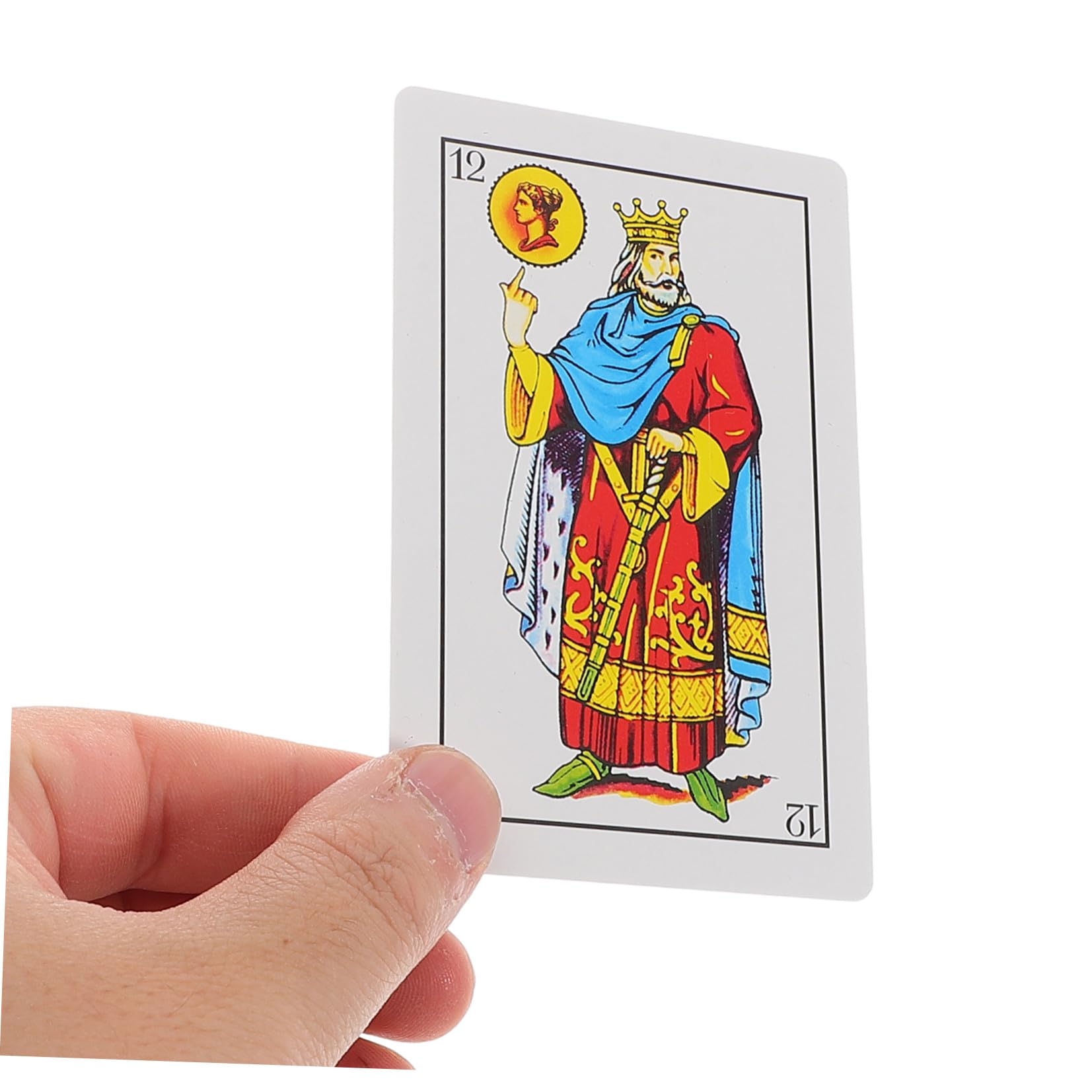 Operitacx 4 Pezzi Carte da Gioco Spagnole per Feste e Amici, Mazzo 1 Carta