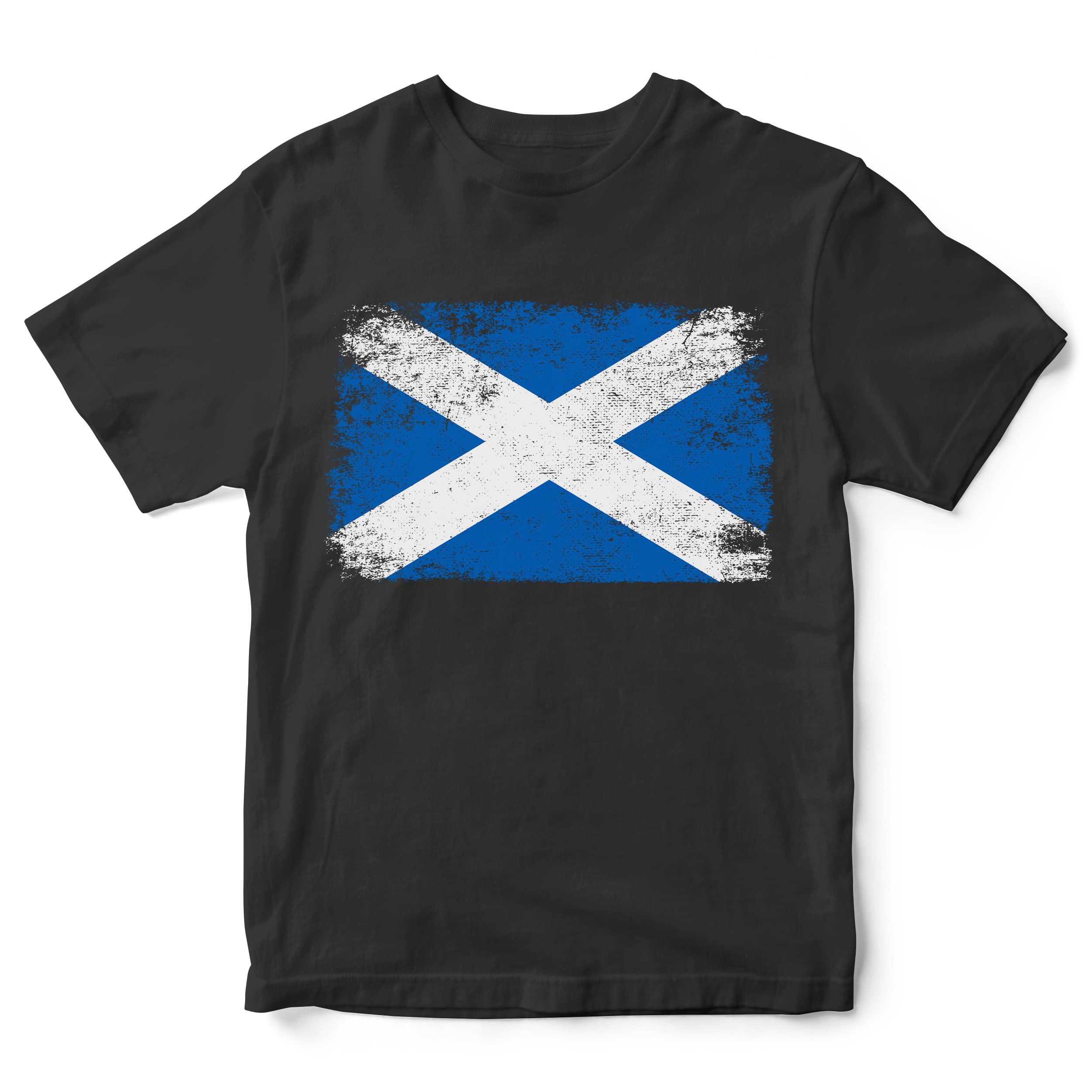 Scotland Kids T Shirt Scottish Rugby Football Fan Flag Print Boys Girls, 3-4 Years, Black โ image 1