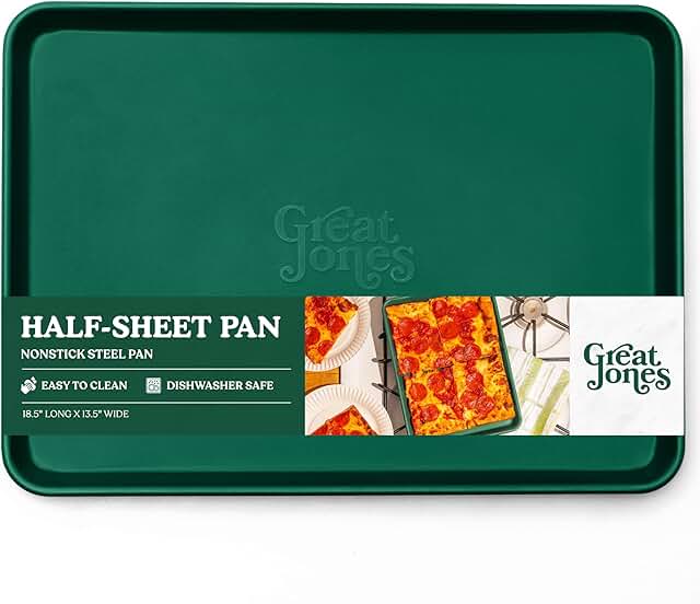 Great Jones Holy Sheet Pan (Broccoli) | Nonstick, Half-Sheet Pan | Alumi...