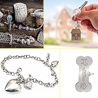 Vista 7 de Kit de bloque de banco de acero y martillo de estampado de metal, bloque de banco de metal sin rebote, martillo de estampado de joyería