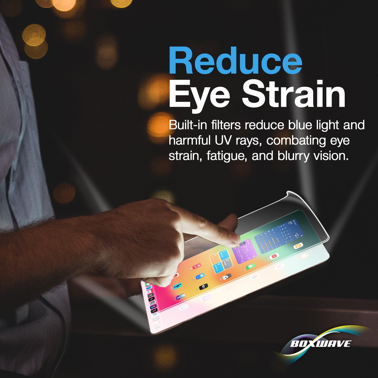 BoxWave Screen Protector Compatible With Zebra Workabout Pro 4 - ClearTouch Crystal Anti-UV EyeCare (2-Pack), Filters out Harmful Blue Light Reduce Fatigue