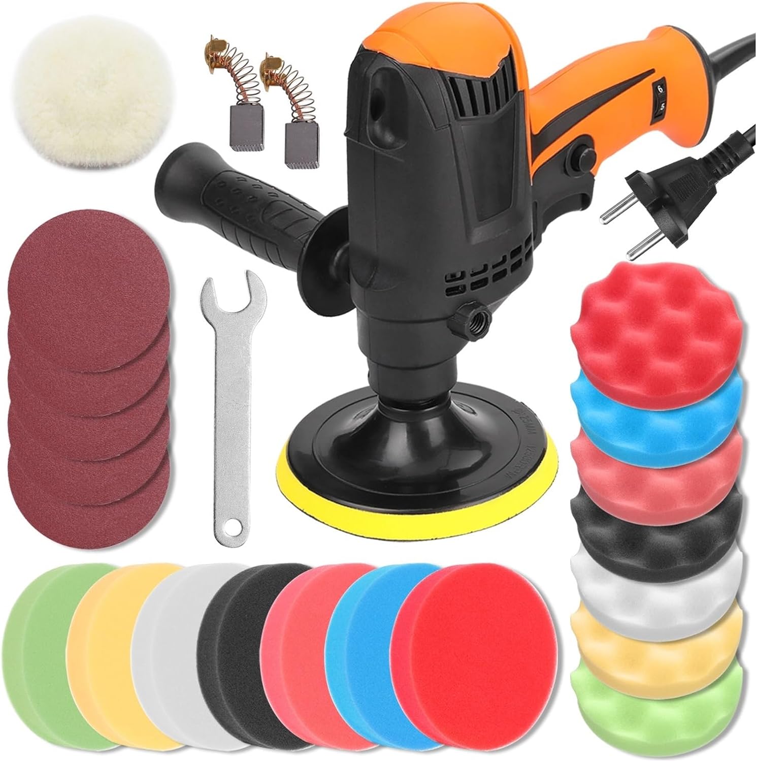 Car Polishing Machines 980W Multifunctional Six Gears Adjustable Speed Car Electric Polisher Waxing Machine Automobile