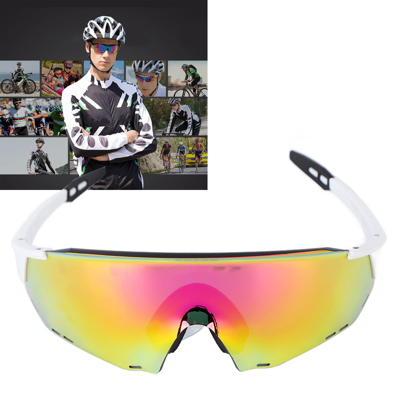 Qanali di ciclismo polarizzati, occhiali ciclistici fotocromici polarizzati, occhiali da sole sportivi alla moda leggeri adatti agli uomini donne