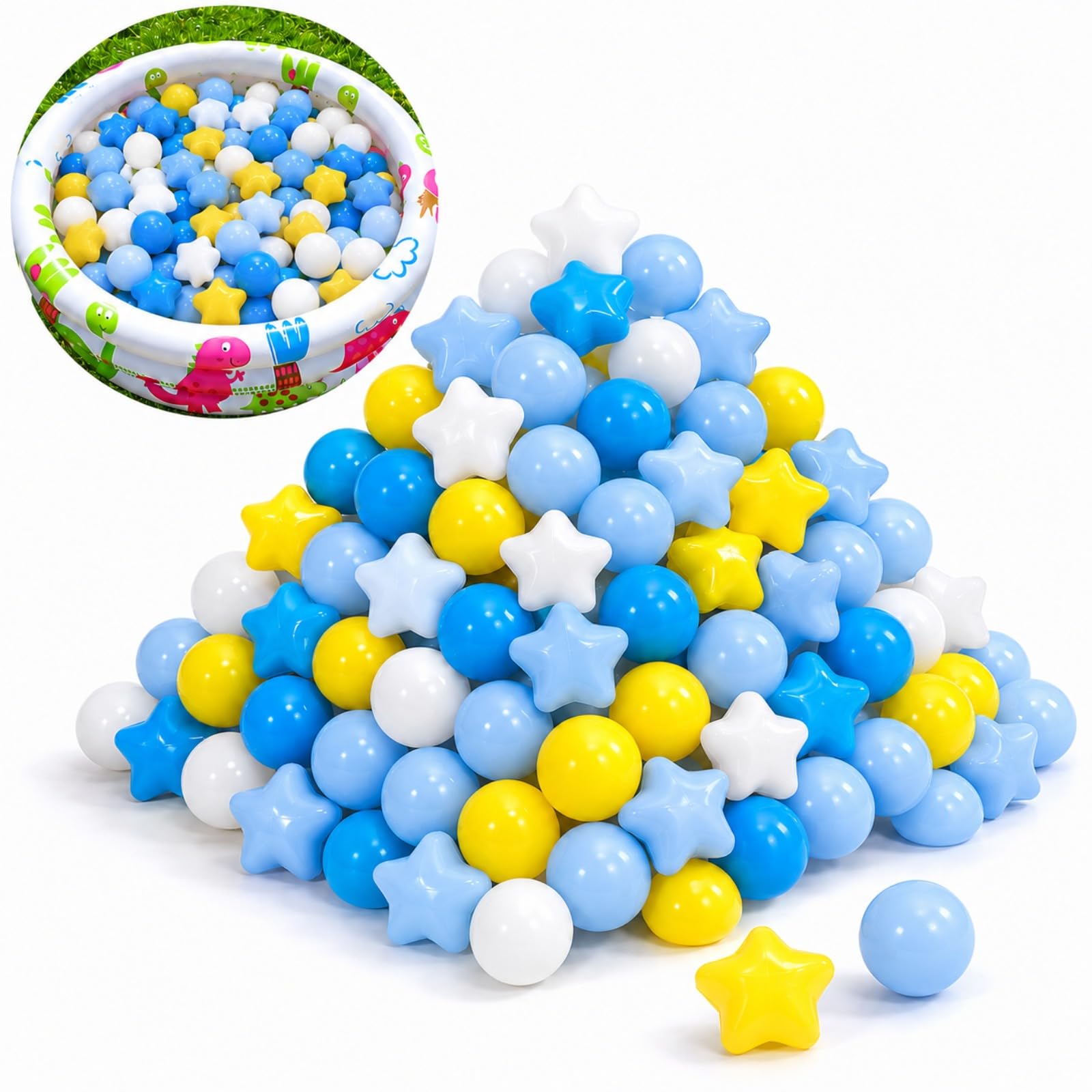 Palline da Gioco da Lancio, 50 pezzi, 5,5 cm, Colori Misti, Senza BPA, da Afferrare e Lanciare,Palline di Plastica Morbide, per Piscine di Palline per Bambini