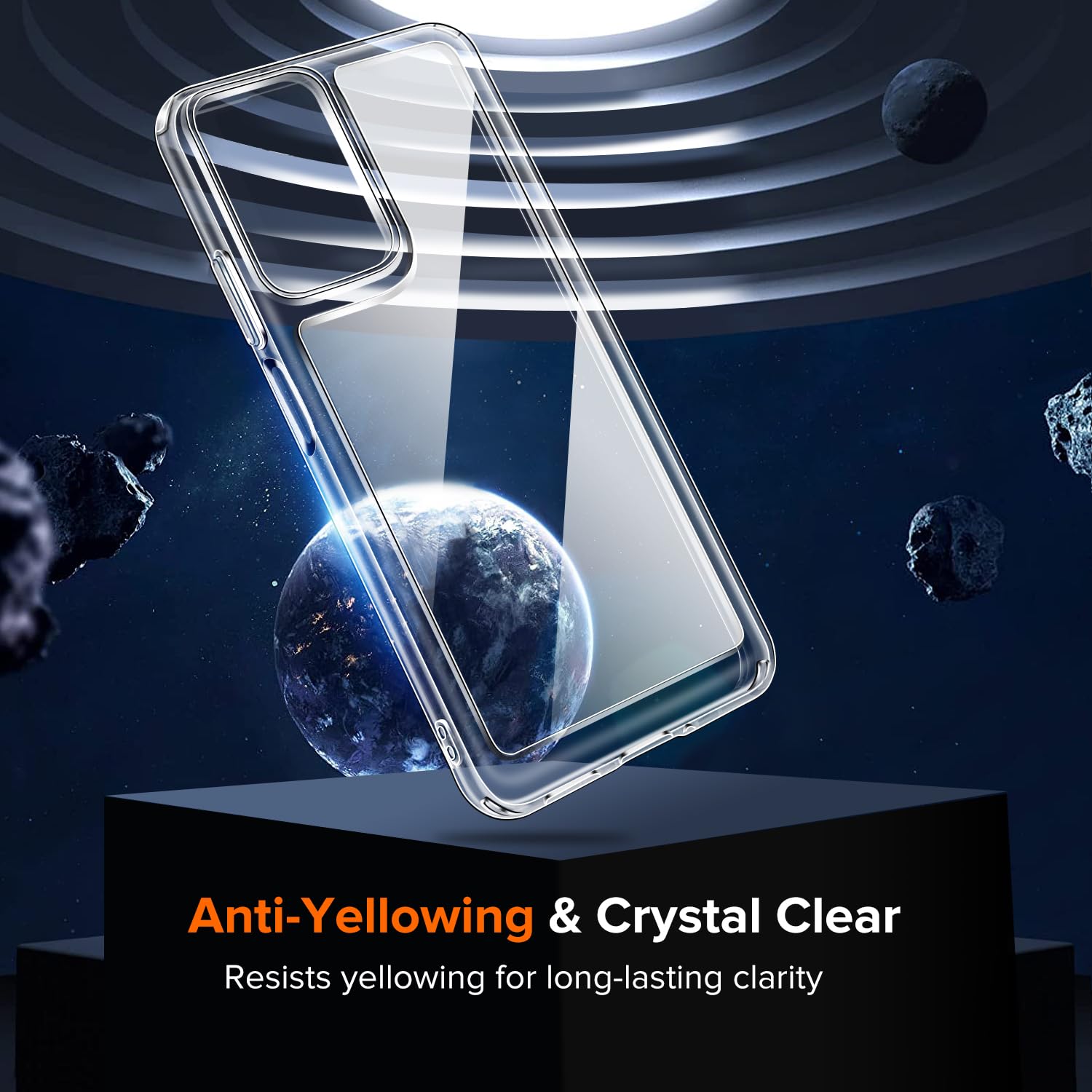iVoler Anti Ingiallimento Chiaro Cover per Motorola Moto E15