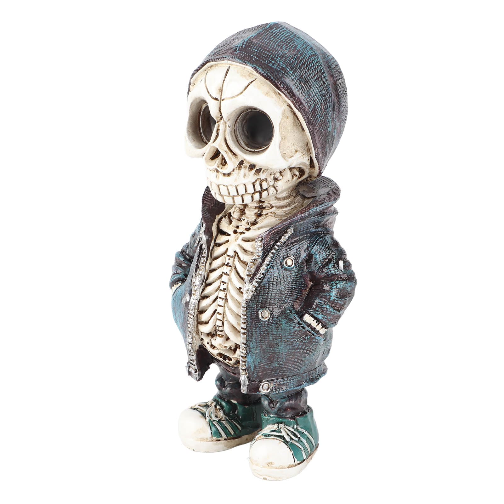 Jelquix Skeleton Figurines Exquisite Resin Design for Home Party Decor and Desk Display 4x5.5x13.5cm (B)