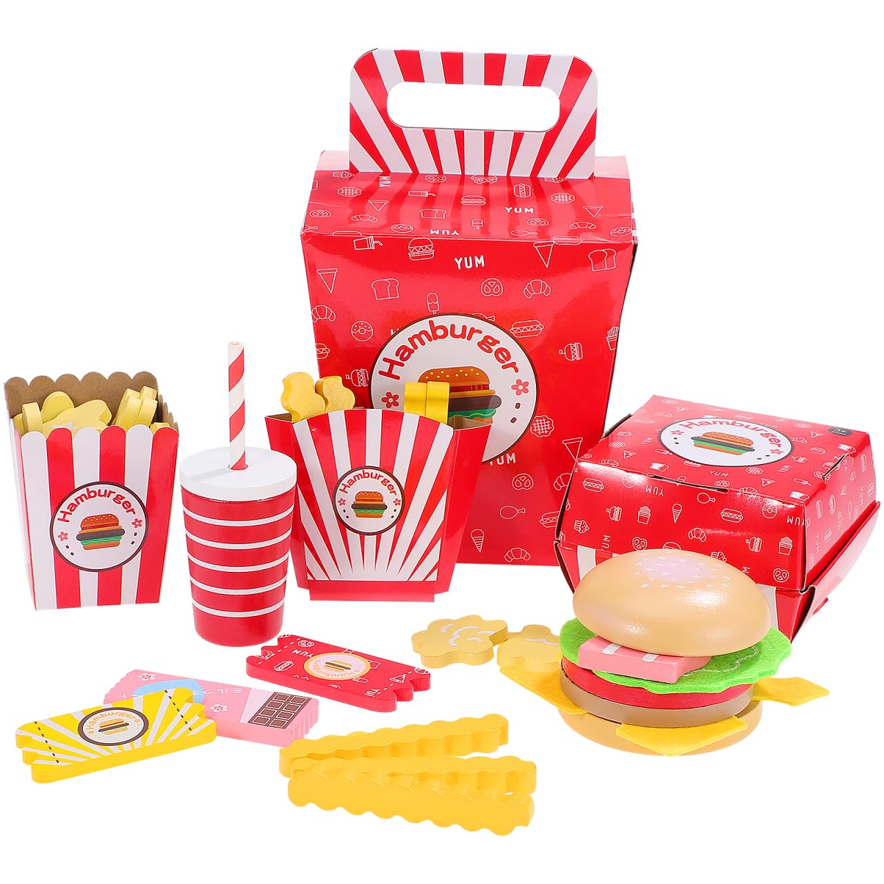 Wooden Fast Food just home food food toys Toy Food Model