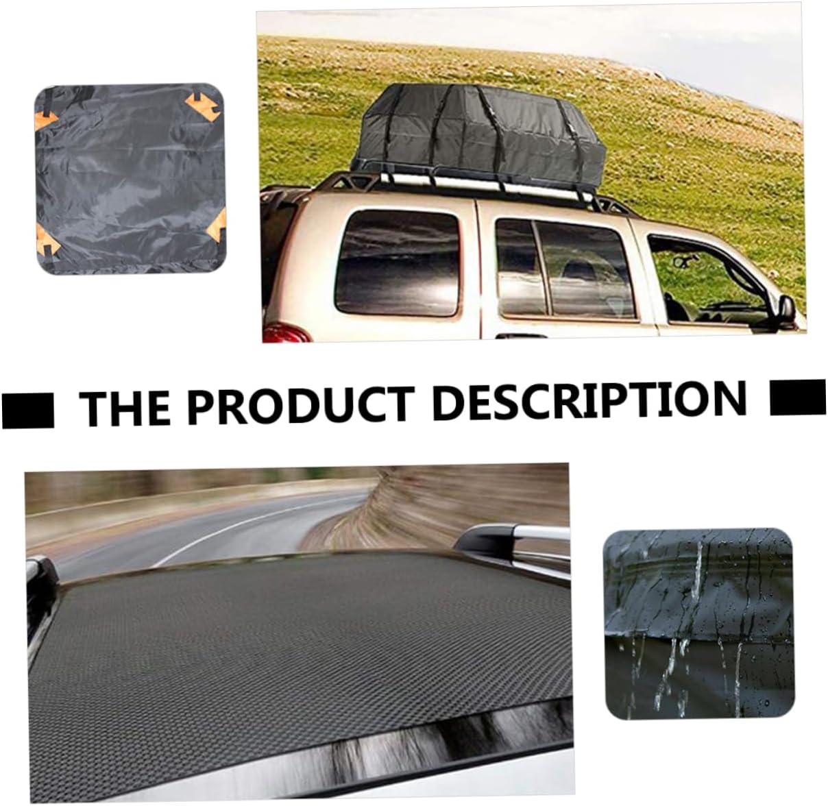 GANAZONO 420D Waterproof Car Roof Bag Heavy-Duty Straps Sturdy Oxford Fabric Roof Cargo Carrier for SUVs and Cars Weatherproof Luggage Storage Pouch