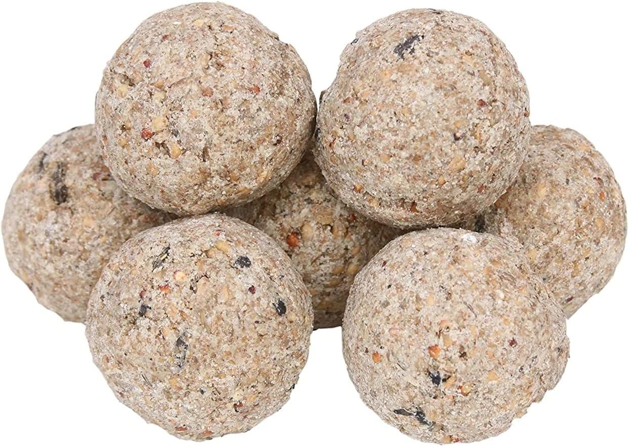 Superpet Premium Fat Balls for Wild Birds, High-Energy Wild Bird Food for Bird Feeders, Mess-Free Winter and Year-Round Nutrition, No Nets or Plastic (25 Pack)