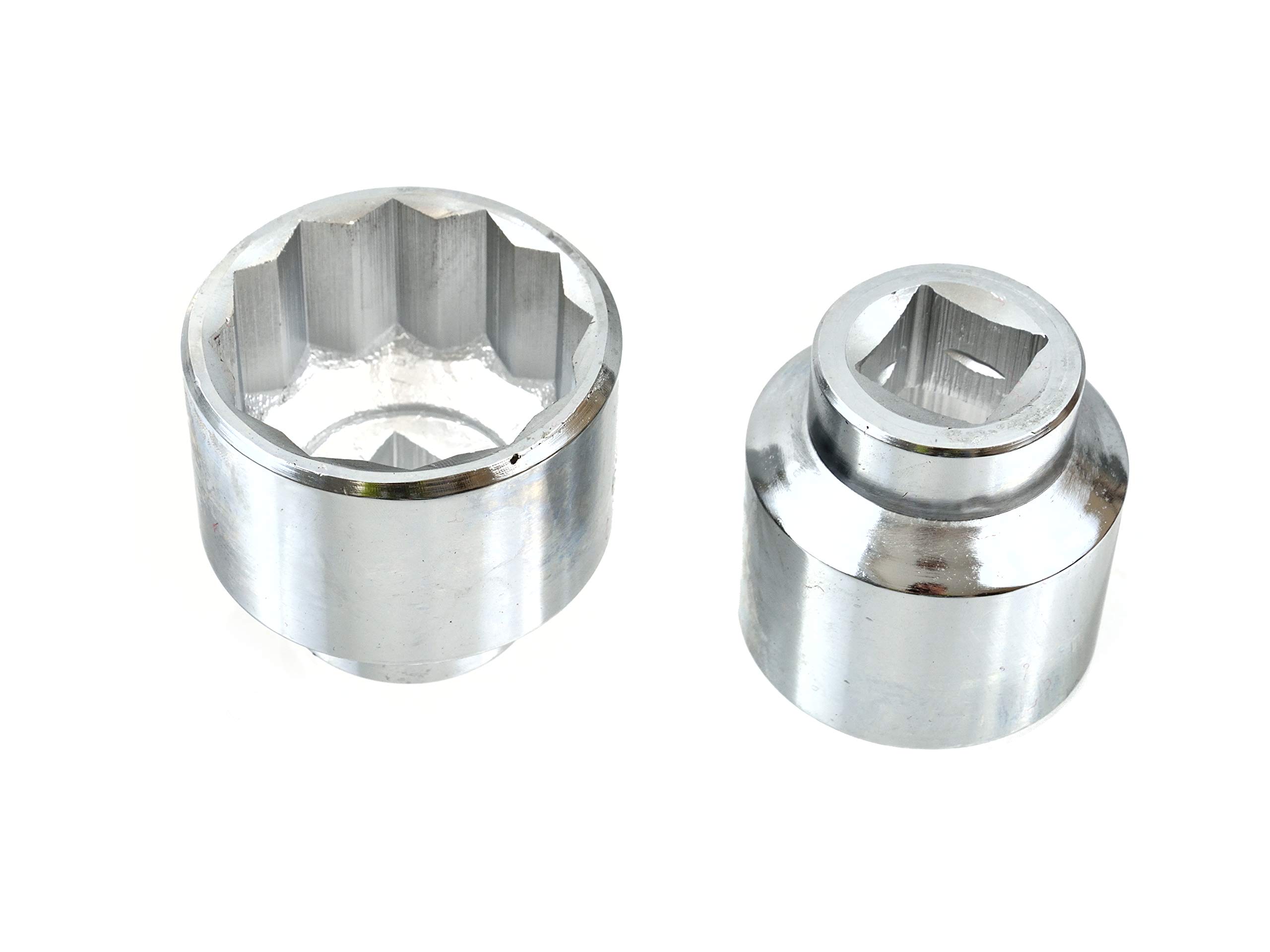 BSD Juego de Llaves de Vaso 12 caras, Métricas - Set de Vasos 3/4” y 1” - Llave de Carraca 3/4” y Adaptador 1” - 21-65mm - 26 piezas