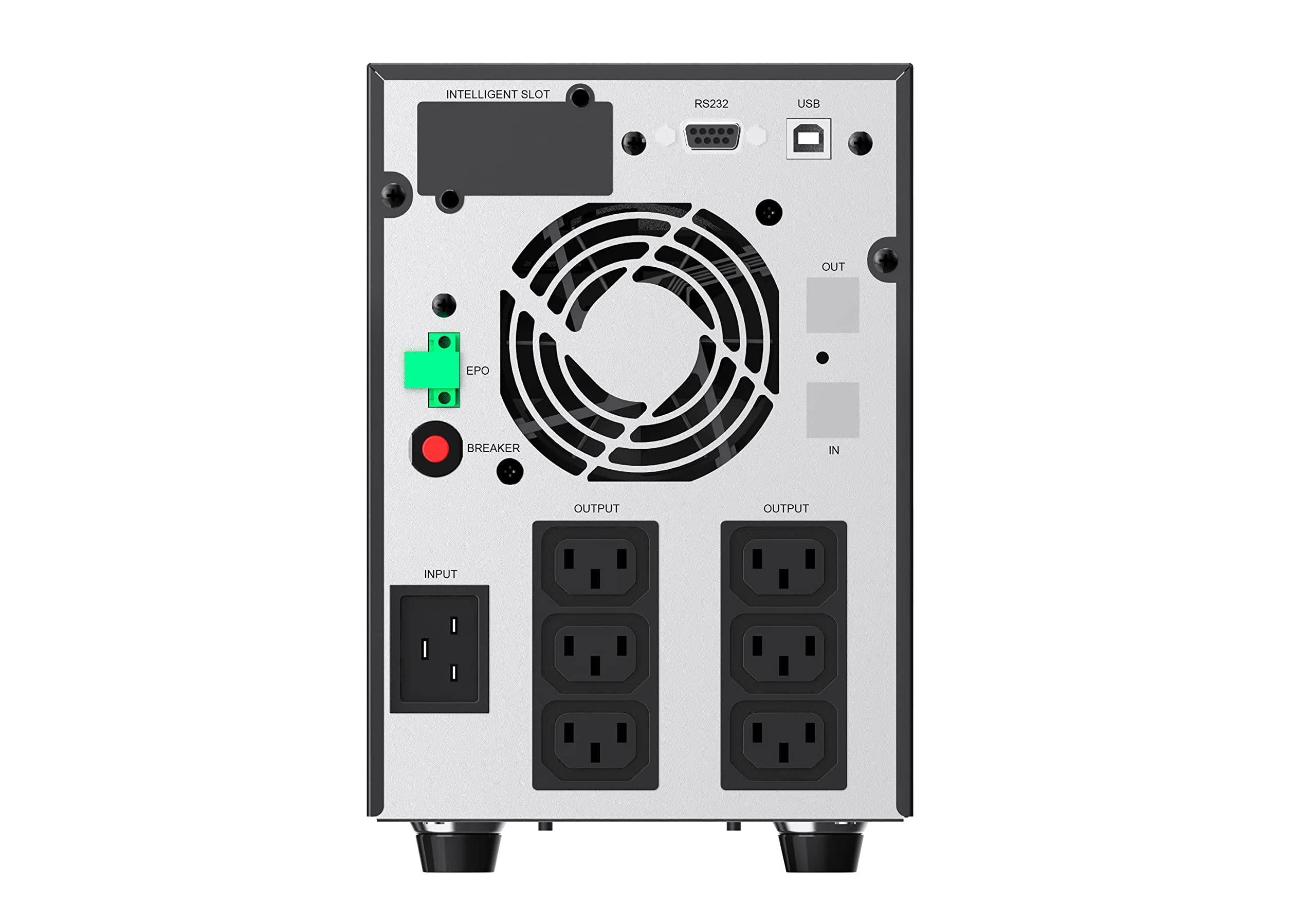 Atlantis A03-HP4003P Sistema de alimentación ininterrumpida Onda sinusoidal Pura 3000VA 2100W Line Interactive, Pantalla LCD, USB-HID, 6 Salidas IEC, 4 baterías 12V 7Ah, RS232, Ranura SNMP, Software