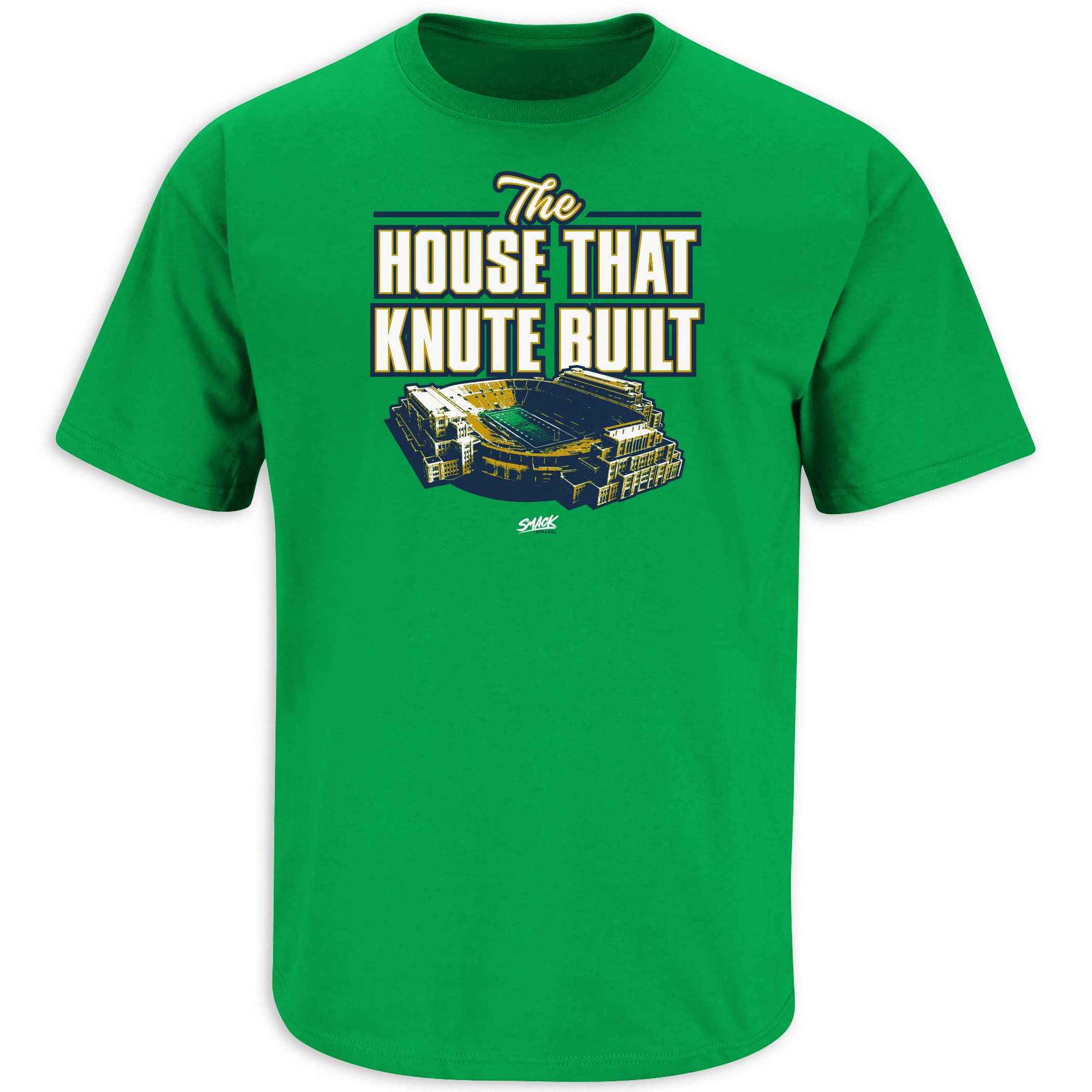 Smack Apparel The House That Knute Built T-Shirt for Notre Dame College Fans (SM-5XL)