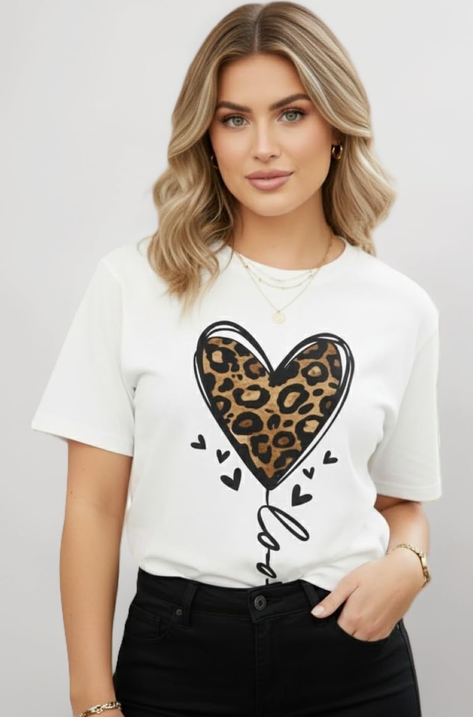 Women's Casual Printed Round Neck Oversized Longline Drop Shoulder Boho Style T-Shirt