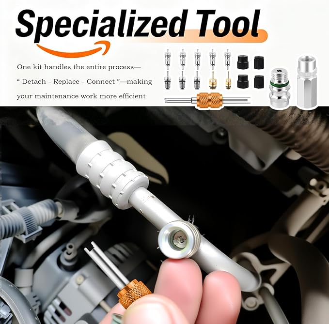 Kit de 17 Piezas para Núcleo de Válvula AC con Herramienta de Extracción miniatura 6