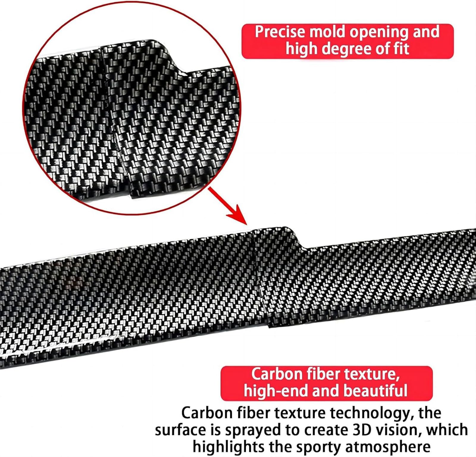 Auto Heckspoiler für Opel Corsa C 2000 2001 2002 2003 2004 2005 2006, Kofferraumspoiler Flügel Lippe Bodykits Auto Styling Dekoration Zubehör Spoilerlippe,Carbon Fiber Look