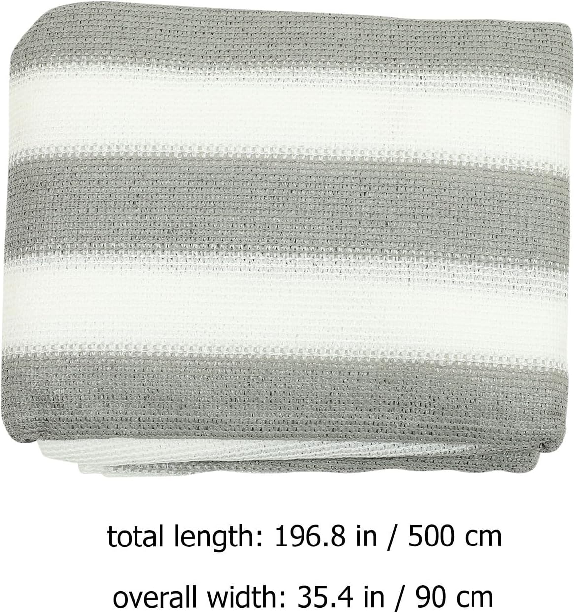 PE Balcony Privacy Shade Net with Rope and Cable Ties White