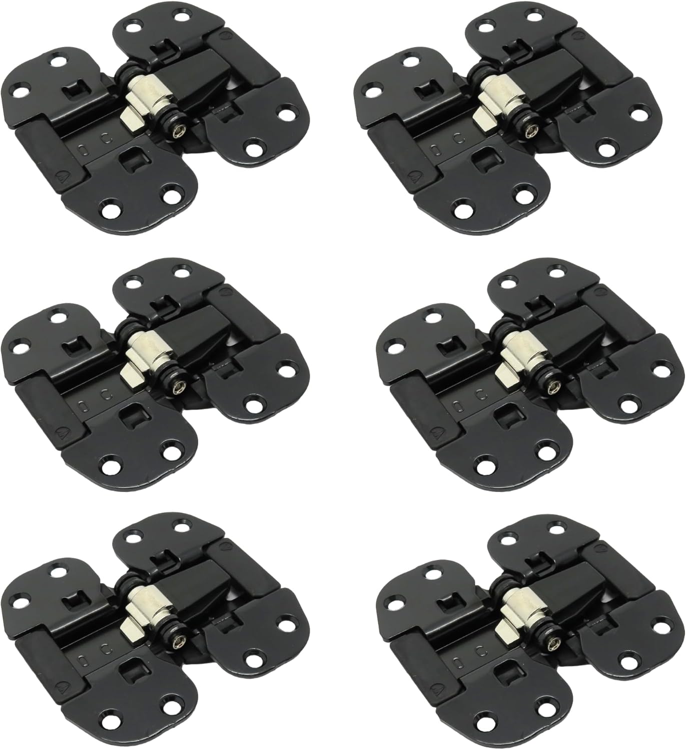 DIY Partner 6 Pieces Murakoshi Center Hinges Wide Brim Type (KRG00038 Type) with Screws DIY Closet Hinges Door Hinges